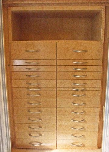 jewelry safe interior with shelves